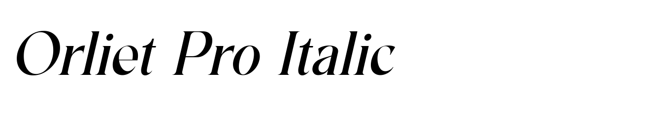 Orliet Pro Italic